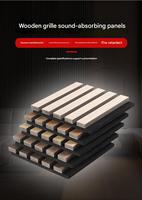 Fabricant bien fait de décoration murale de grille de latte Panneau acoustique en fibre de polyester insonorisé