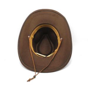 Sombrero Fedora Vaquero Occidental con Bordado 3D, Nuevo para Otoño/Invierno, Unisex, para Cabezas Grandes, Estiliza el Rostro, Casual - Product Image 2