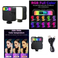 Lampe de poche RVB P6 pour vidéo, accessoires d'éclairage pour appareil photo, température de couleur réglable, pliable, batterie 2000 mAh, portable