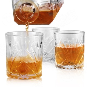 Verres à whisky en cristal transparent 10 oz, verres à whisky pour <span class=keywords><strong>bourbon</strong></span>, liqueur et cocktails - Ensemble de 4 - Product Image 1