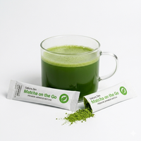 Sachets de poudre de matcha instantanée de qualité cérémoniale A-10A certifiée biologique USDA & UE, vente en gros, marque privée, poudre de thé vert