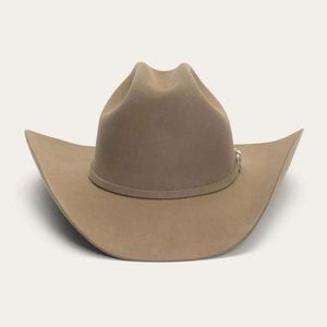 Sombrero de Vaquero 100% Fieltro de Lana, Estilo Stetson con Pluma, Colores Negro/Blanco, Regalo Promocional para Uso Occidental - Product Image 4