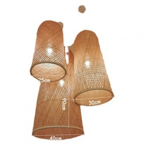 Lámparas Colgantes Redondas de Bambú Hechas a Mano con LED E27 para Hogar, Casa de Huéspedes, Cafetería, Vestíbulo, Escalera, Cobertura de 10-15 m² - Product Image 2