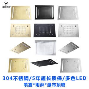 Cross-Border Black Stainless Steel Concealed Overhead Shower Set Home Bathroom Showering Accessory - Product Image 5