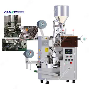Tea Leaves Blending Weighing Packaging Inner and Outer Tea Bag Packing Machine with Rope