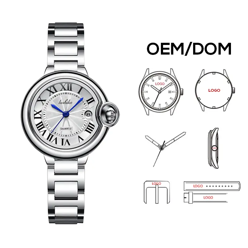 Fashion Brand Quartz Watch Inlaid with Diamond Balloon Women's Watch Watch Processing Customization Precision Steel Waterproof