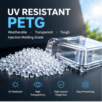 Granulés de PETG stabilisés aux UV, résine haute résistance et résistante aux intempéries pour le moulage par injection extérieur