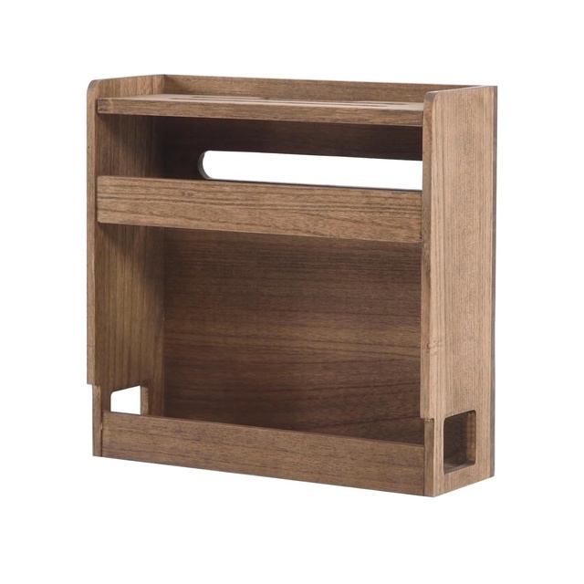Wooden WiFi Router Storage Box Wireless Router Organizer Shelf with Cable Management Wireless Router Organizer