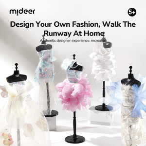 MIDEER CT0620 ชุดอุปกรณ์แฟชั่นหรูหราสำหรับการประดิษฐ์เสื้อผ้า พร้อมเวทีโชว์แบบครบชุด บรรจุภัณฑ์ใช้งานง่ายสำหรับเด็ก ผ้าคุณภาพดีสำหรับการสร้างสรรค์ - Product Image 2