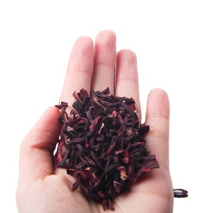 Contoh gratis harga pabrik bunga Hibiscus kering serpihan potongan kecil potongan kecil teh Herbal kering Roselle longgar daun potongan teh