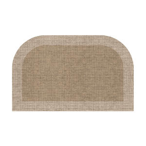 Tapis absorbant pour salle de bain en forme de fer à cheval, en fibre de polyester, design minimaliste, séchage rapide, antidérapant, tapis d'entrée - Product Image 1
