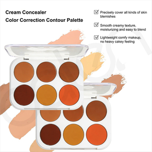 Palette de <span class=keywords><strong>correcteur</strong></span> crème Oalen 6 couleurs, couvrance totale, <span class=keywords><strong>correcteur</strong></span> de contour, couvre les cernes et les imperfections pour les tons de peau foncés - Product Image 3