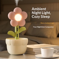 Humidificateur d'air domestique compact pour fleurs, de bureau, USB, avec éclairage LED, 300 ml, silencieux, pour chambre à coucher, femmes enceintes, grand volume de brume, YS