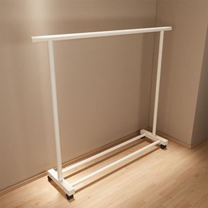 Clothes Rack Standing Type Double Pole Indoor Balcony Home Use Round With Clip Drying Rack Fixed Rectangle Shape - Product Image 1