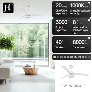 Modern American Style 52-Inch <b>Ceiling</b> <b>Fan</b> <b>with</b> LED Light 3 Blades 6-Speed <b>Remote</b> <b>Control</b> DC BLDC Motor Dimmable 220V Input - Product Image 6