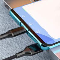 متواصلة النايلون مضفر 3ft USB A إلى USB C كابل شحن USB نوع C كابل الشاحن ل فون سامسونج هواوي