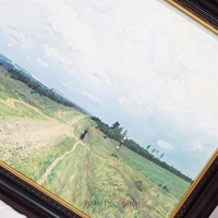 Peintures de paysages européens et de fleurs, art mural vintage, cadre en bois, toile, décoration intérieure, décoration de mariage, luxe