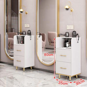 Carrito de herramientas moderno para salón de belleza, gabinete de almacenamiento duradero para peluquería, hecho de materiales de madera. - Product Image 6