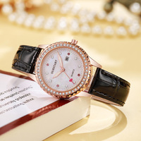 Nouvelle montre pour femme, vente en gros, haute valeur, commerce extérieur transfrontalier, incrustée de diamants, luxe léger, quartz coloré de niche
