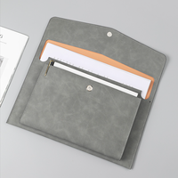 Carpeta de Archivos A4 de Cuero PU, Portadocumentos, Carpeta Tipo Sobre con Cierre Magnético para Recibos y Contratos