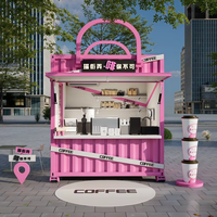 Kiosque de vente au détail en conteneur pour centre commercial, maison conteneur portable personnalisée, café-restaurant extérieur, maison mobile à vendre