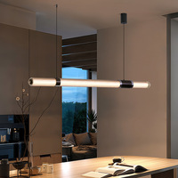 Lustre de restaurant minimaliste italien moderne, pièce de designer haut de gamme, éclairage LED réglable 3 couleurs