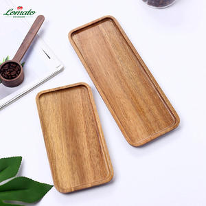 Plateau de service en bois massif d'acacia personnalisé pour la vaisselle, le thé et les fruits de ménage pour le plateau de roulement - Product Image 6