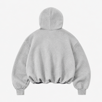 Hoodie katun polos mewah model cropped custom ukuran besar streetwear pria