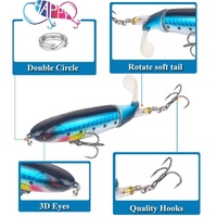 Leurre de pêche Crankbait Whopper Plopper 13G/15G/35G, leurre de surface, leurre artificiel, leurre dur, queue rotative, matériel de pêche