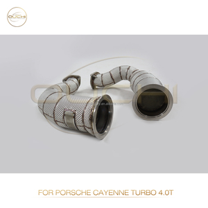 OUCHI Downpipe di Scarico per Porsche <span class=keywords><strong>Cayenne</strong></span> E3 9Y0 <span class=keywords><strong>Cayenne</strong></span> Turbo/<span class=keywords><strong>S</strong></span>/GTS 2019-2023 4.0T V8 con Sistema di Protezione dal Calore, 1 Pezzo - Product Image 3