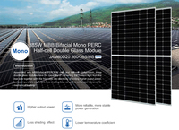 Panneau solaire haute performance entièrement noir pour projets solaires mondiaux