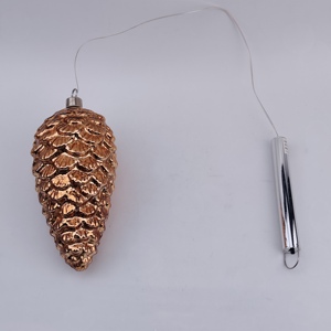 Đồng Cổ Brass Bronze Màu Thủy Tinh Nhân Tạo Treo Thông <span class=keywords><strong>Cone</strong></span> Giáng Sinh Trang Trí Đồ Trang Trí Để Bán - Product Image 2