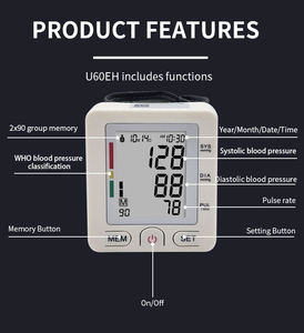 Urion U60EH 도매 주문 손목 디지털 혈압 모니터 Oem 기계 Oem 브랜드 손목 혈압 모니터 - Product Image 5