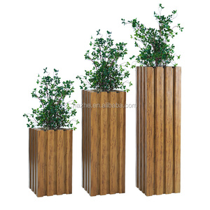 Macetas <span class=keywords><strong>de</strong></span> Fibra <span class=keywords><strong>de</strong></span> Vidrio Grandes y Altas para Plantas <span class=keywords><strong>de</strong></span> Interior con Color <span class=keywords><strong>Madera</strong></span> Clara - Product Image 1