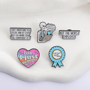 Épinglette en émail <span class=keywords><strong>sarcastique</strong></span> pour employé, épinglette en émail avec <span class=keywords><strong>phrase</strong></span> <span class=keywords><strong>sarcastique</strong></span> amusante - Product Image 4
