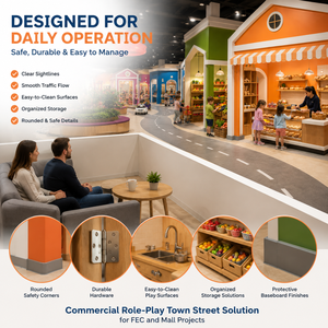 Aire de jeux intérieure commerciale avec sièges en plastique certifiés EN1176, design personnalisable et sûr pour les zones enfants des centres commerciaux - Product Image 5
