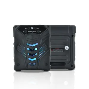 Design alla moda LED Light 4 pollici Woofer Mini portatile Blue-tooth Wireless Party Speaker Box con Radio FM