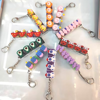 Porte-clés personnalisé Fidget Clicker, impression 3D, résine époxy PVC, créez votre propre design pour promotion, vente en gros, cadeau créatif