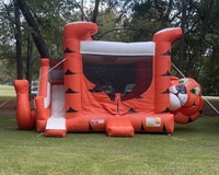 Maison gonflable gonflable à louer pour fête en plein air Tiger Belly Bounce Castle Certified CE 12-Person 3-Year Warranty