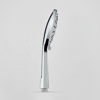 Douche à main ronde chromée moderne, 5 modes, durable, avec interface filetée standard pour salle de bain