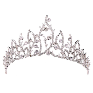 Blanc argent herbe forme strass <span class=keywords><strong>mariage</strong></span> <span class=keywords><strong>cheveux</strong></span> accessoires luxe diamant cristal <span class=keywords><strong>broche</strong></span> pour mariée alliage élégant cristal mariée - Product Image 6