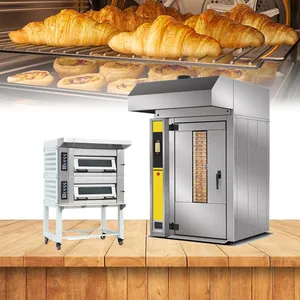 Pemanggang Pizza ayam dapur listrik 220V/380V, peralatan industri Oven roti komersial