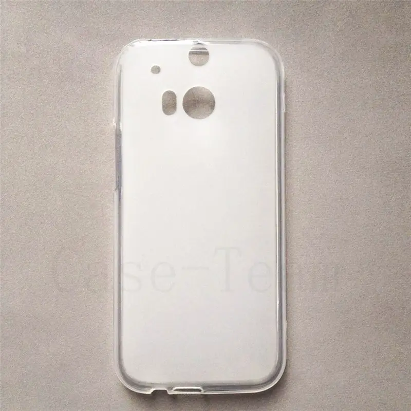 Produsen grosir casing TPU Matte penutup belakang lembut buram casing ponsel silikon untuk HTC One M8 hitam