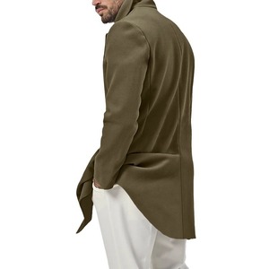 Gabardina para Hombre, Largo Medio, Cuello Alto, Doble Botonadura, Poliéster y Algodón, Ropa Exterior Casual para Primavera y Otoño - Product Image 3
