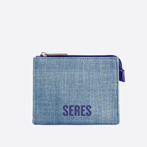 Bolsa de Maquillaje Compacta y Duradera de Estilo Lino con Textura Suave de Primera Calidad, Cierre de Cremallera, Capacidad de 5x4x2.5 Pulgadas, Organizador de Belleza Diario - Product Image 1