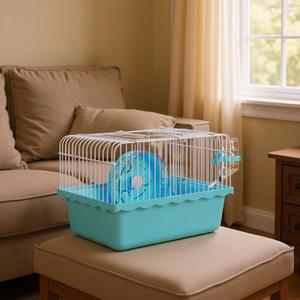 Venta caliente jaula de hámster portátil pequeña jaula de guardería Pastoral jaula de hámster de alambre portátil Simple Jaula Para hámster - Product Image 1