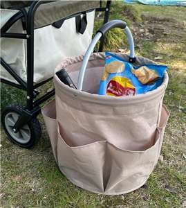 Panier de pique-nique portable réutilisable, camping en plein air, plage, rangement de salle de bain, sac de lavage - Product Image 1