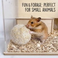 Balle en fibre de coco personnalisée et écologique pour animaux de compagnie, jouet transfrontalier pour l'exercice quotidien des hamsters, lapins, oiseaux et chats, à mâcher et pour la dentition