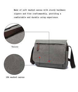 Bolsos de lona al por mayor, bolsos de hombro para hombre, bolsos cruzados portátiles informales para exteriores, bolsos de moda coreanos, bolsos para estudiantes - Product Image 3