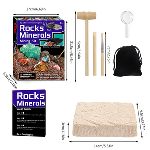 Ciencia educativa Stem Piedras preciosas Cristal Excavación Exploración Minería Pantalla Piedra preciosa Arqueológico Cavar Kit Juguete para niños - Product Image 6